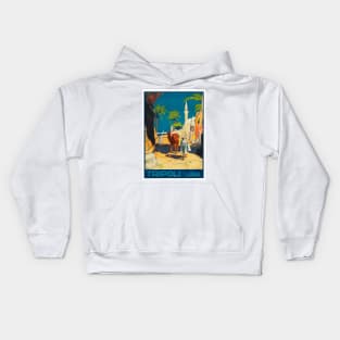 Tripoli, Libya - Vintage Travel Poster Design Kids Hoodie